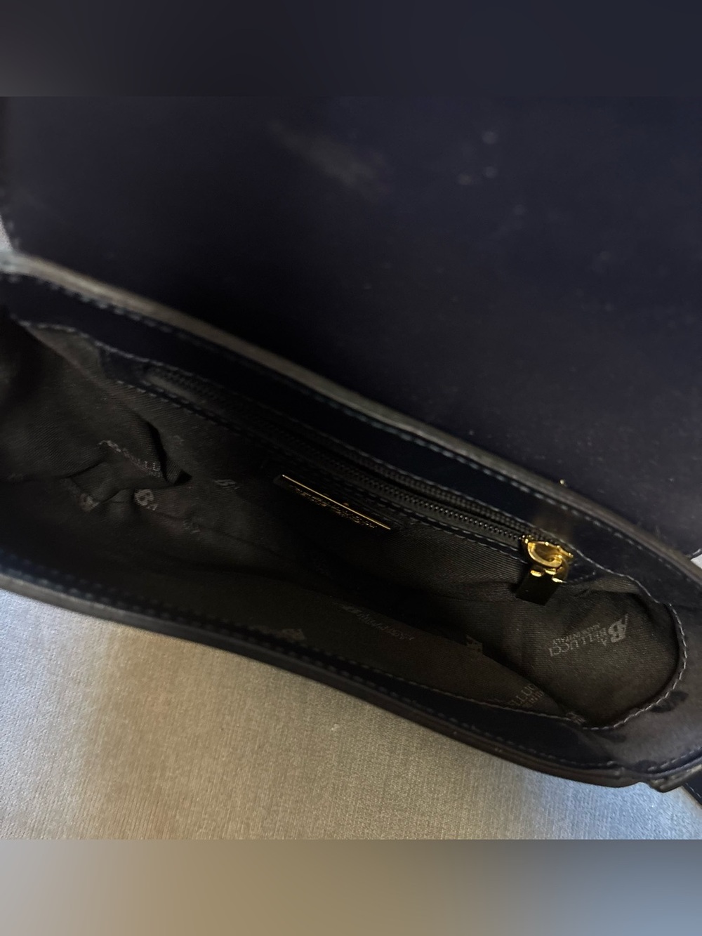 A. Bellucci Dark Navy Leather Crossbody Saddlebag GUC - Beautiful leather*** - Picture 9 of 13